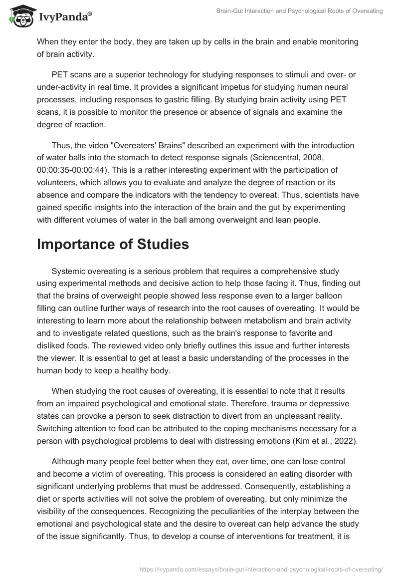 Brain-Gut Interaction and Psychological Roots of Overeating. Page 2