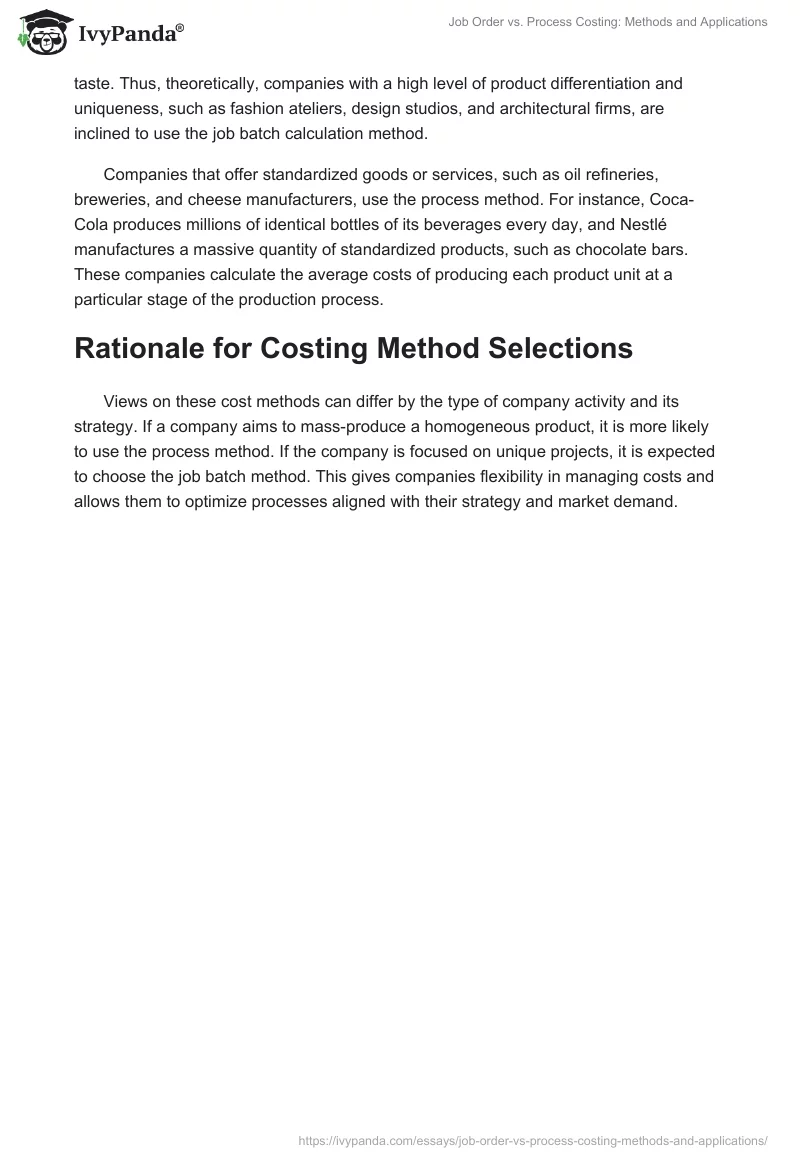 Job Order vs. Process Costing: Methods and Applications. Page 2