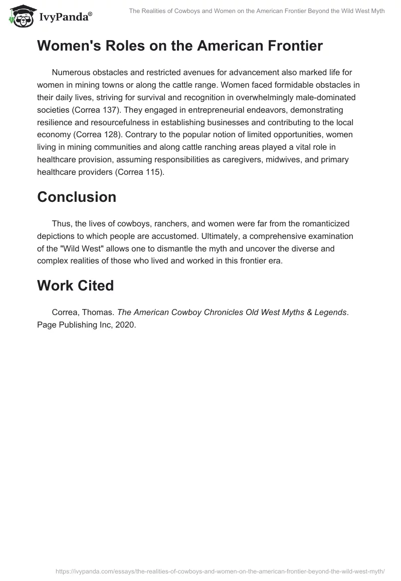 The Realities of Cowboys and Women on the American Frontier Beyond the Wild West Myth. Page 2