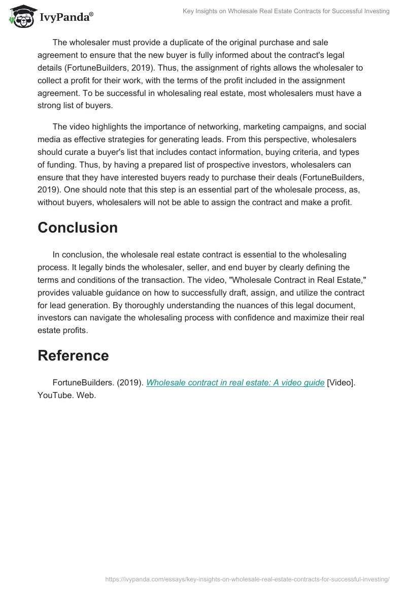Key Insights on Wholesale Real Estate Contracts for Successful Investing. Page 2