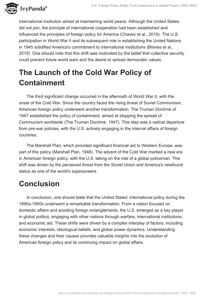 U.S. Foreign Policy Shifts: From Isolationism to Global Power (1890-1950). Page 2