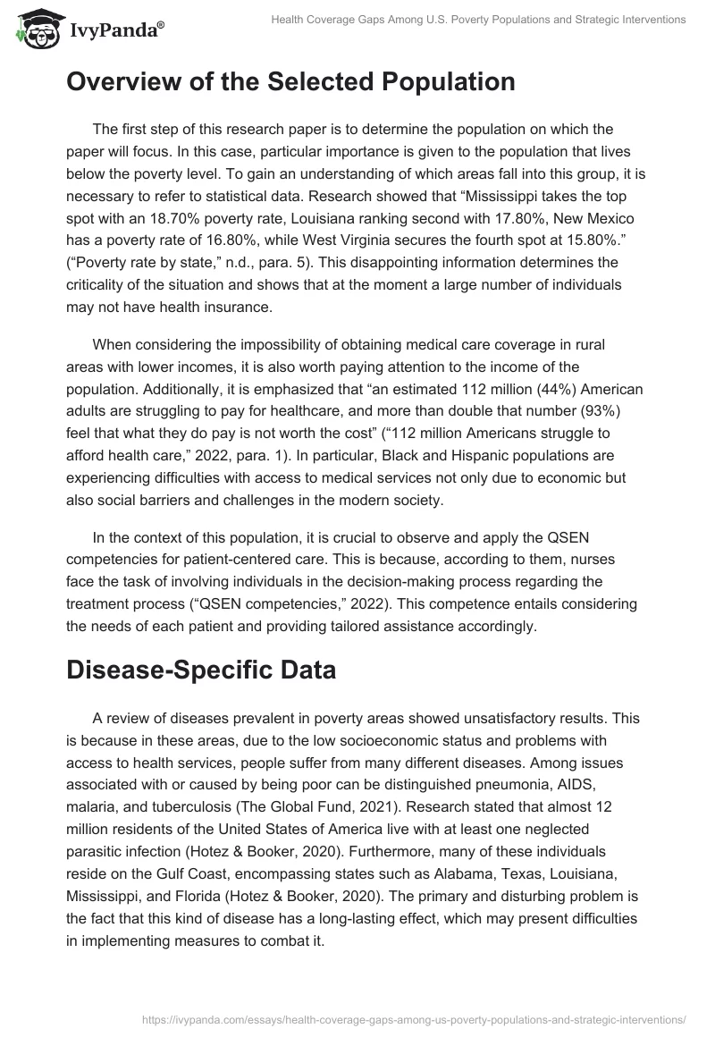 Health Coverage Gaps Among U.S. Poverty Populations and Strategic Interventions. Page 2