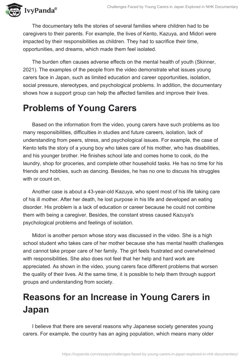 Challenges Faced by Young Carers in Japan Explored in NHK Documentary. Page 2