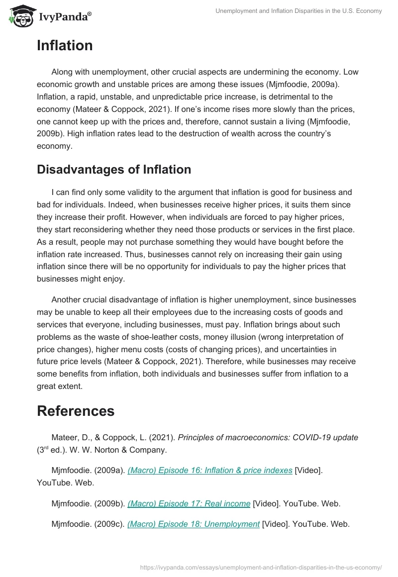 Unemployment and Inflation Disparities in the U.S. Economy. Page 2