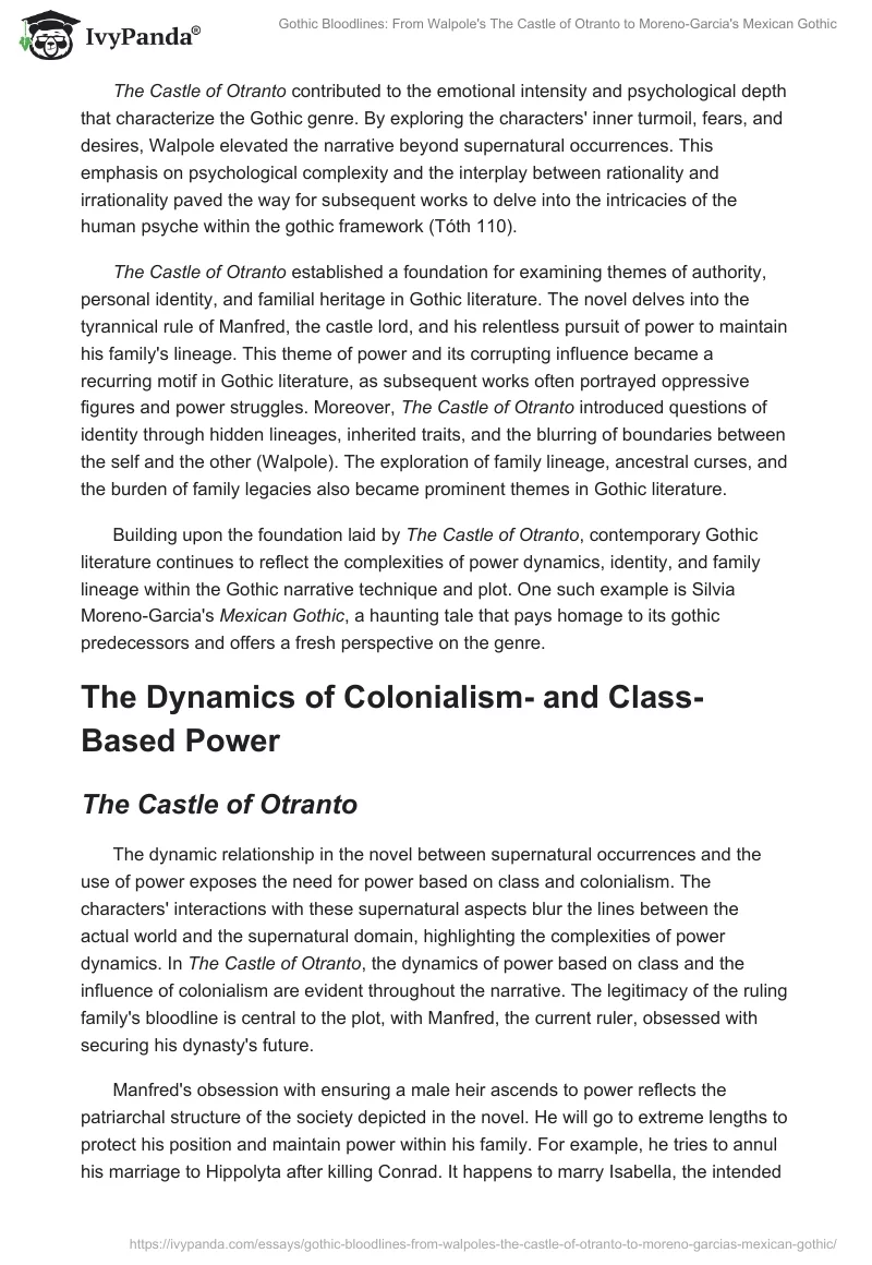 Gothic Bloodlines: From Walpole's The Castle of Otranto to Moreno-Garcia's Mexican Gothic. Page 2
