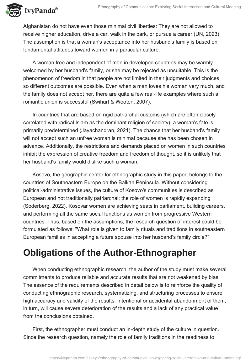 Ethnography of Communication: Exploring Social Interaction and Cultural Meaning. Page 2
