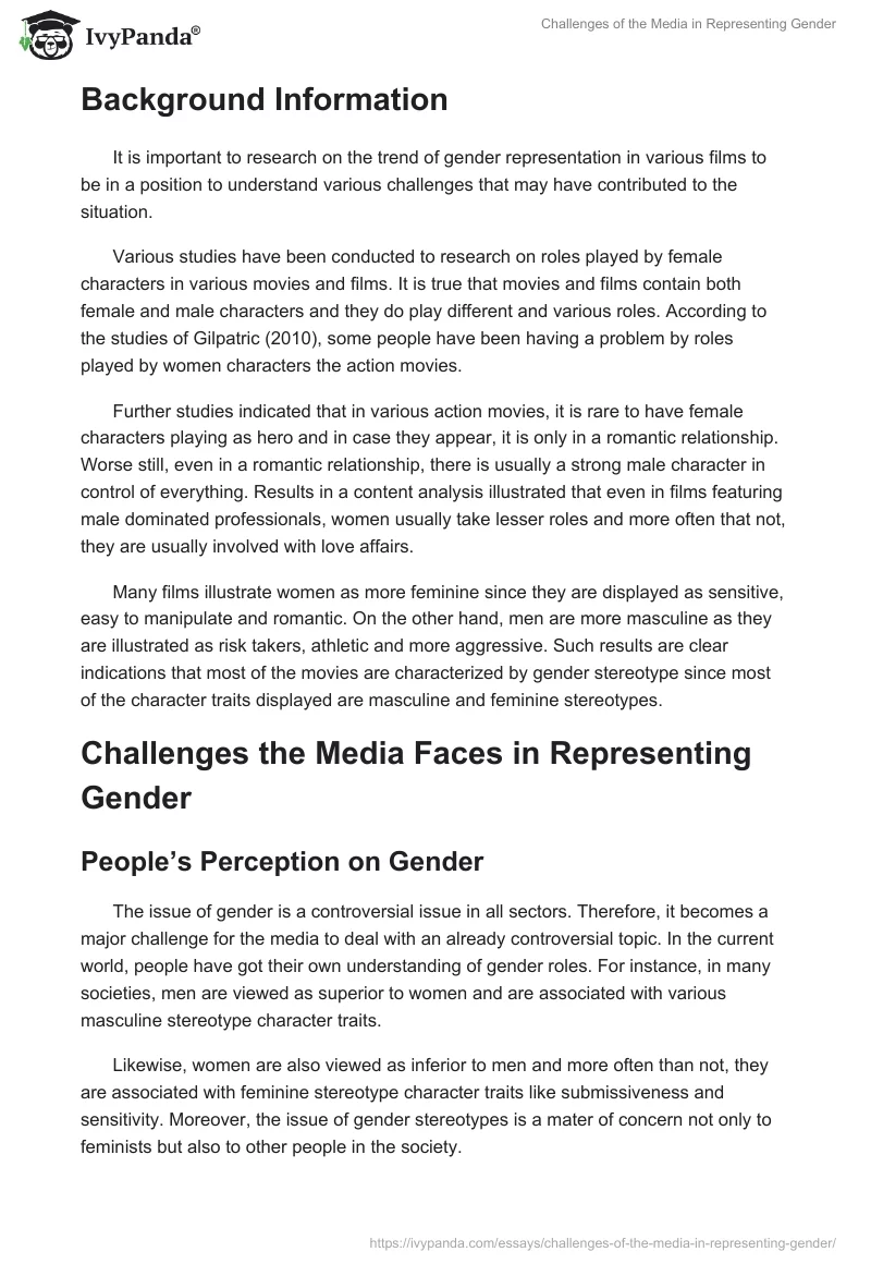 Challenges of the Media in Representing Gender. Page 2