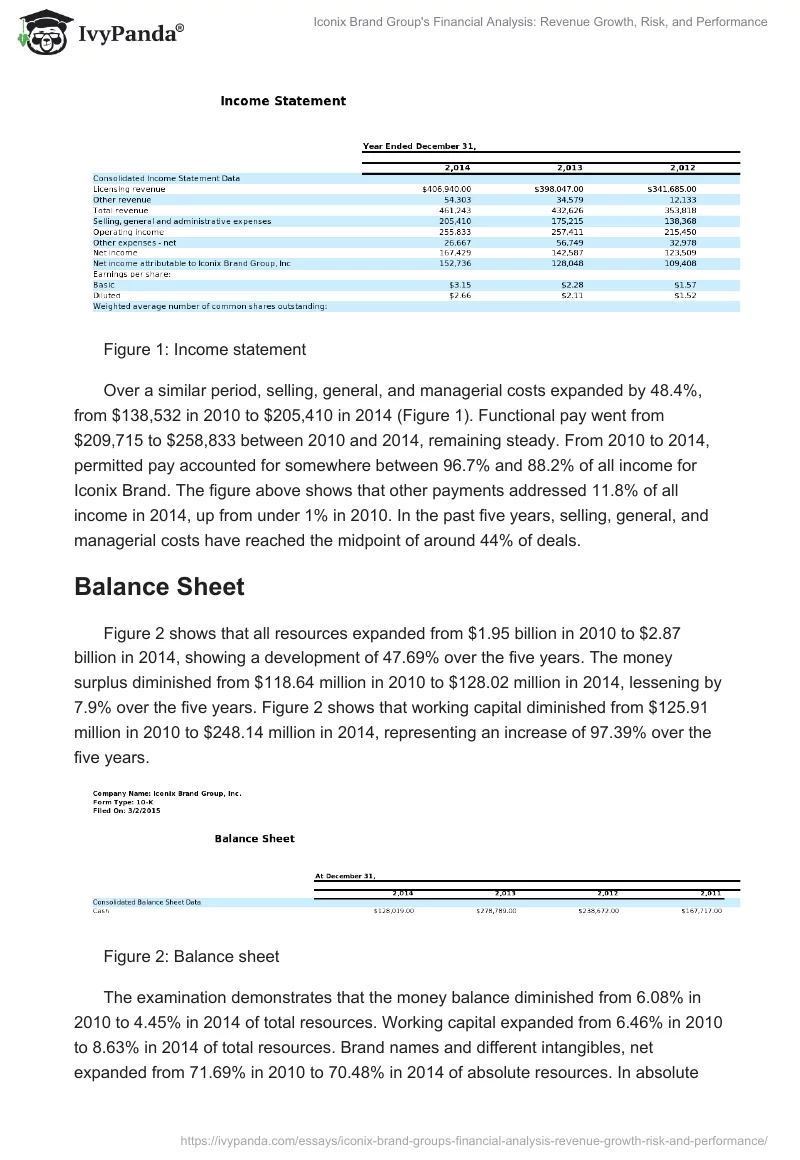 Iconix Brand Group's Financial Analysis: Revenue Growth, Risk, and Performance. Page 2