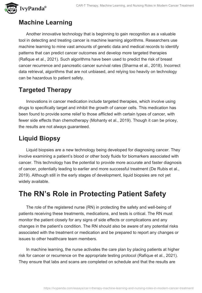 CAR-T Therapy, Machine Learning, and Nursing Roles in Modern Cancer Treatment. Page 2