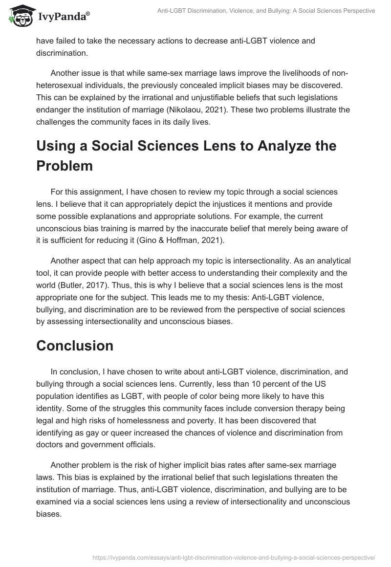 Anti-LGBT Discrimination, Violence, and Bullying: A Social Sciences Perspective. Page 2