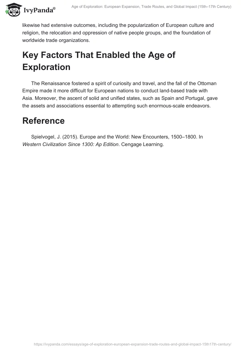 Age of Exploration: European Expansion, Trade Routes, and Global Impact (15th–17th Century). Page 2