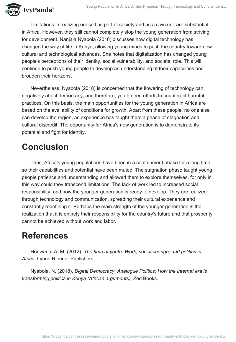 Young Population in Africa Driving Progress Through Technology and Cultural Identity. Page 2