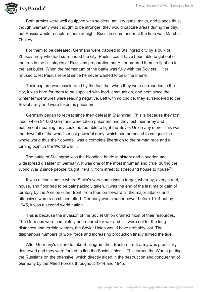 The Turning Point of War; Stalingrad Battle. Page 3
