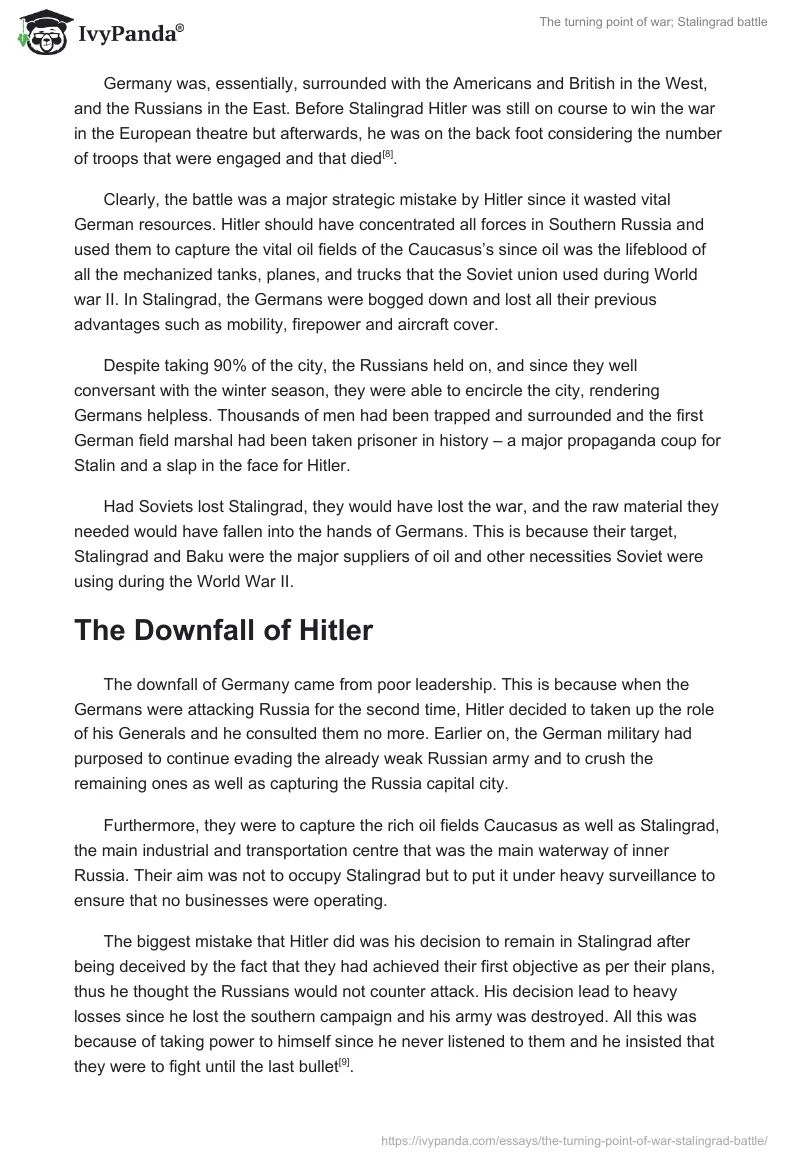 The Turning Point of War; Stalingrad Battle. Page 4