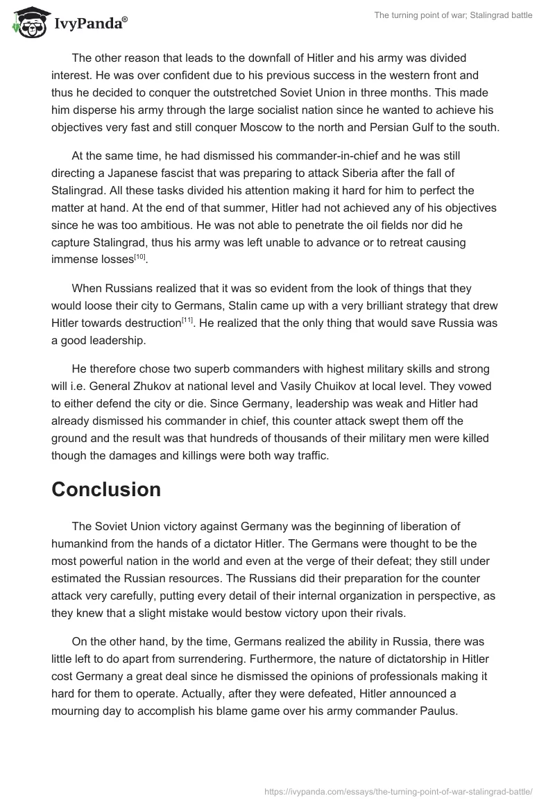 The Turning Point of War; Stalingrad Battle. Page 5