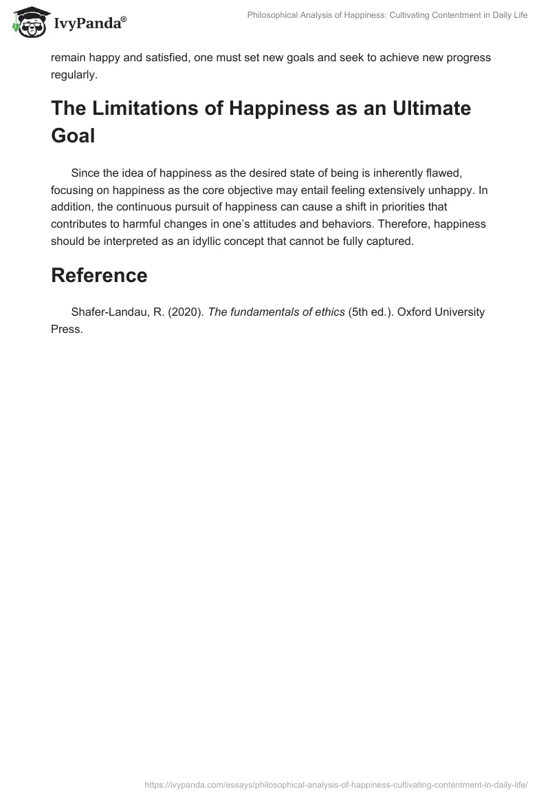 Philosophical Analysis of Happiness: Cultivating Contentment in Daily Life. Page 2