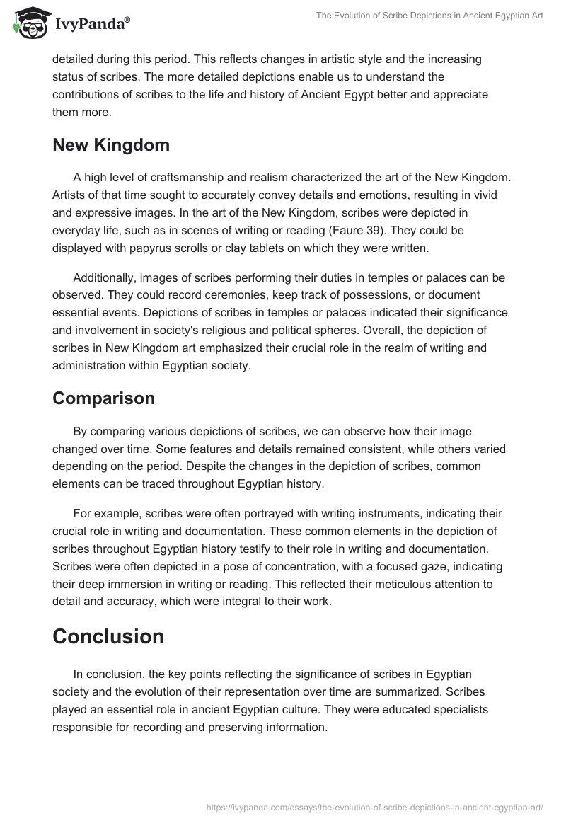 The Evolution of Scribe Depictions in Ancient Egyptian Art. Page 2