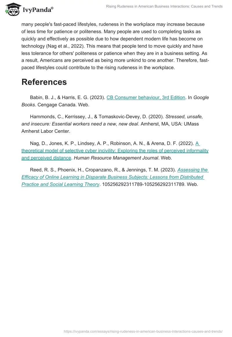 Rising Rudeness in American Business Interactions: Causes and Trends. Page 2
