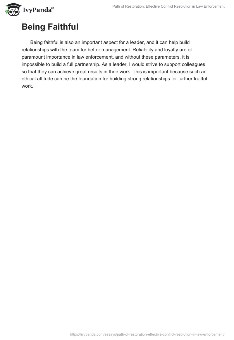 Path of Restoration: Effective Conflict Resolution in Law Enforcement. Page 2