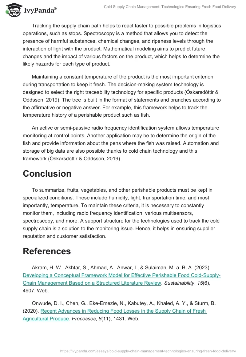 Cold Supply Chain Management: Technologies Ensuring Fresh Food Delivery. Page 2