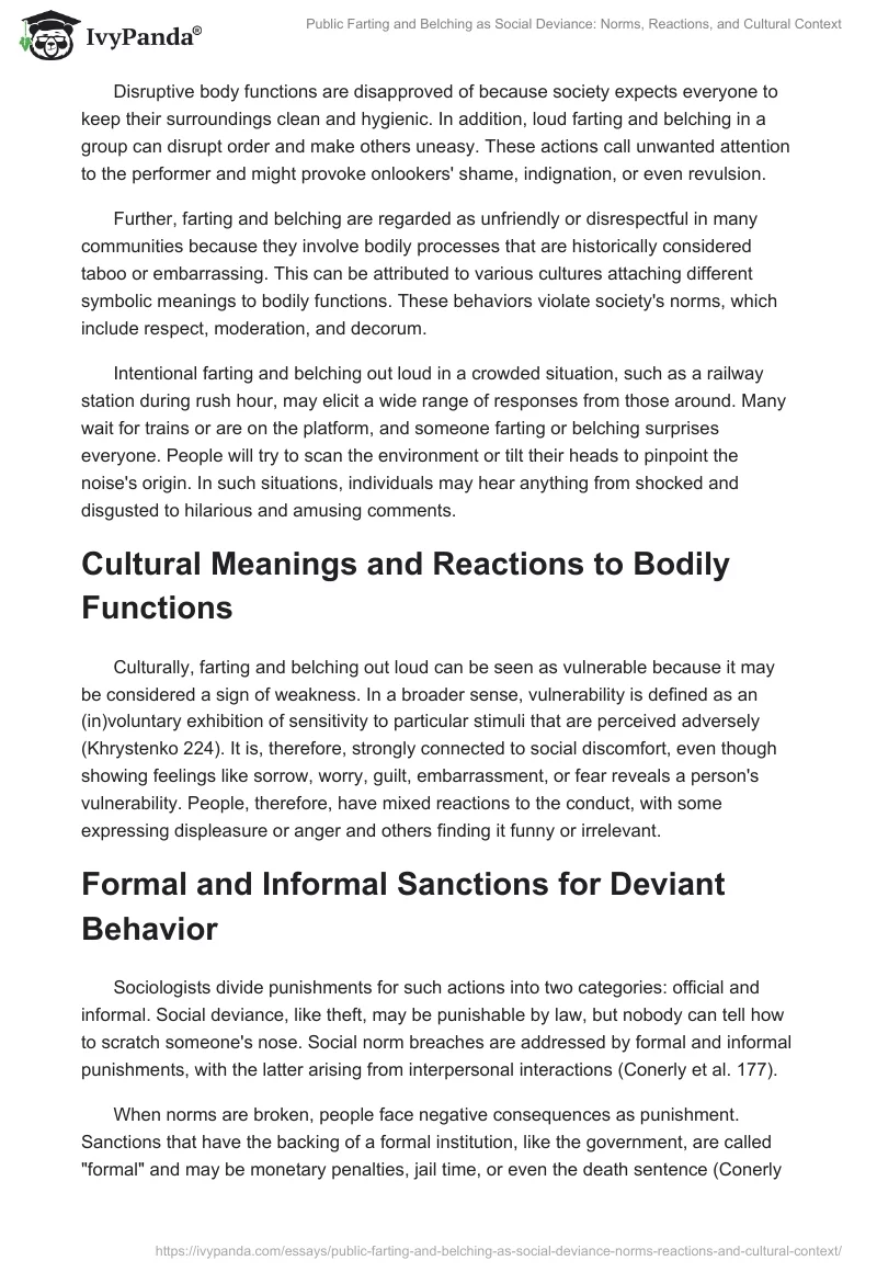 Public Farting and Belching as Social Deviance: Norms, Reactions, and Cultural Context. Page 2