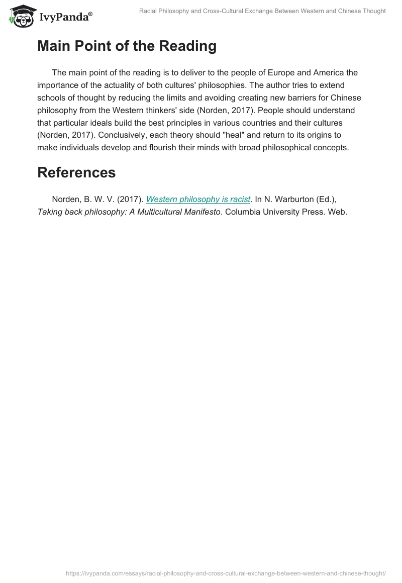 Racial Philosophy and Cross-Cultural Exchange Between Western and Chinese Thought. Page 2