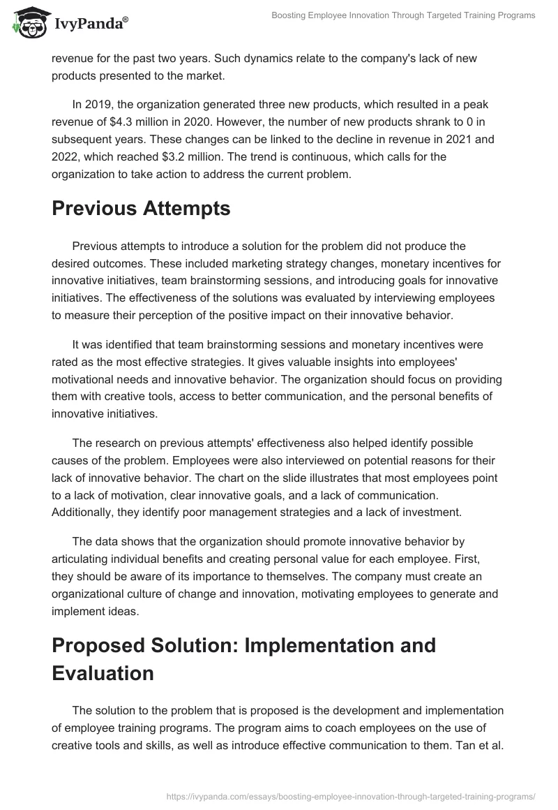 Boosting Employee Innovation Through Targeted Training Programs. Page 2