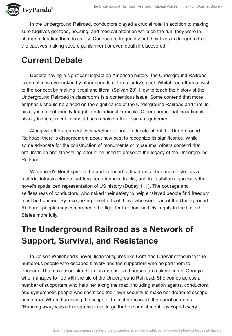 The Underground Railroad: Real and Fictional Voices in the Fight Against Slavery. Page 2