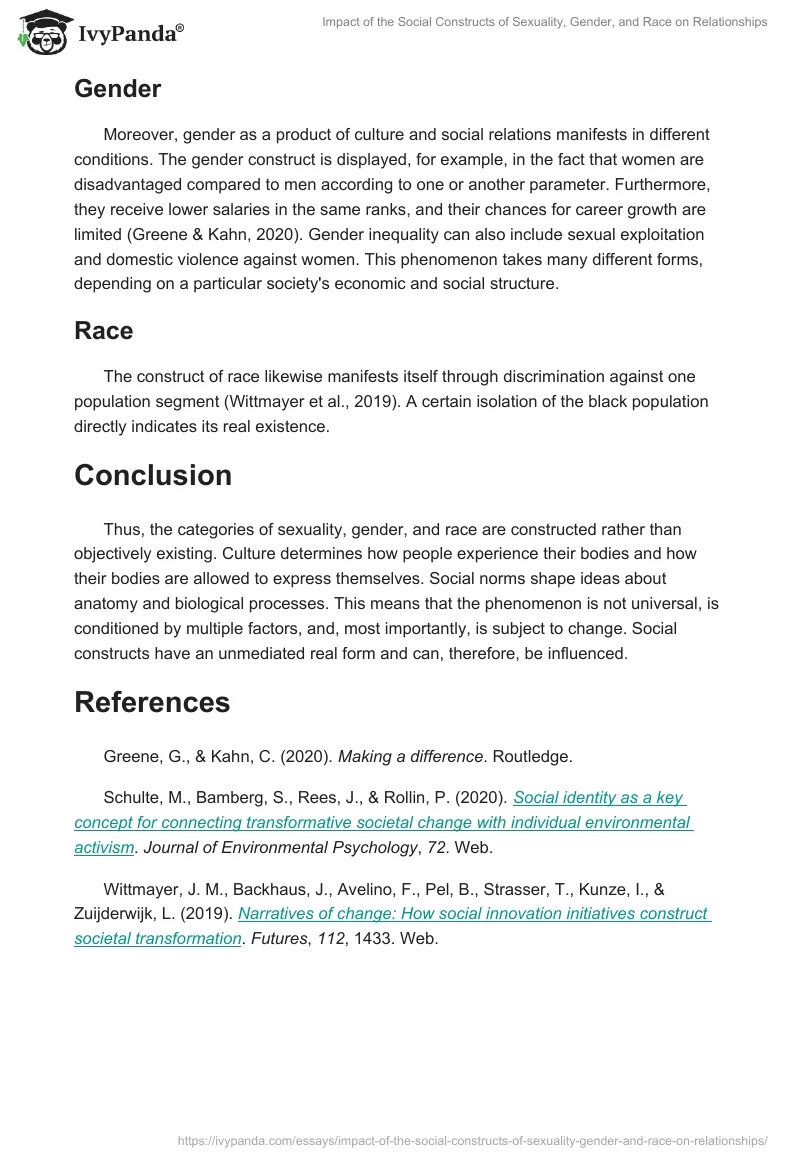 Impact of the Social Constructs of Sexuality, Gender, and Race on Relationships. Page 2