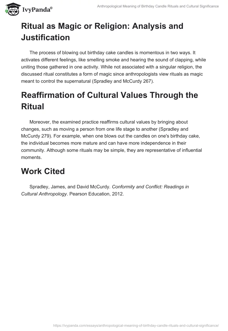 Anthropological Meaning of Birthday Candle Rituals and Cultural Significance. Page 2