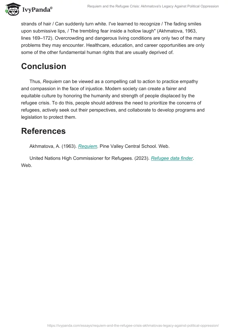 "Requiem" and the Refugee Crisis: Akhmatova's Legacy Against Political Oppression. Page 2