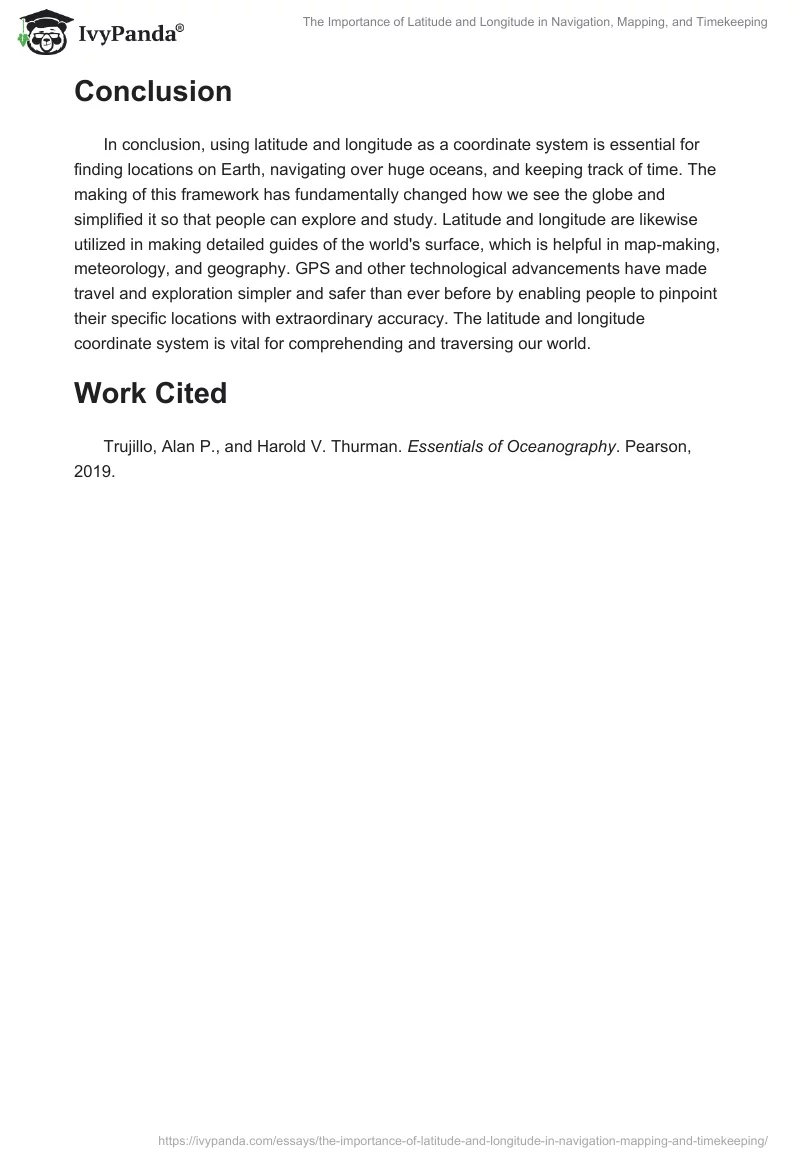 The Importance of Latitude and Longitude in Navigation, Mapping, and Timekeeping. Page 2