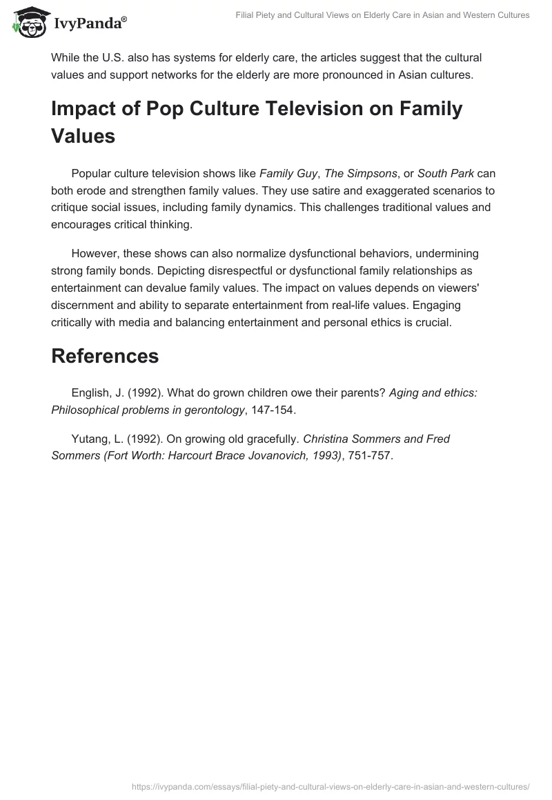 Filial Piety and Cultural Views on Elderly Care in Asian and Western Cultures. Page 2