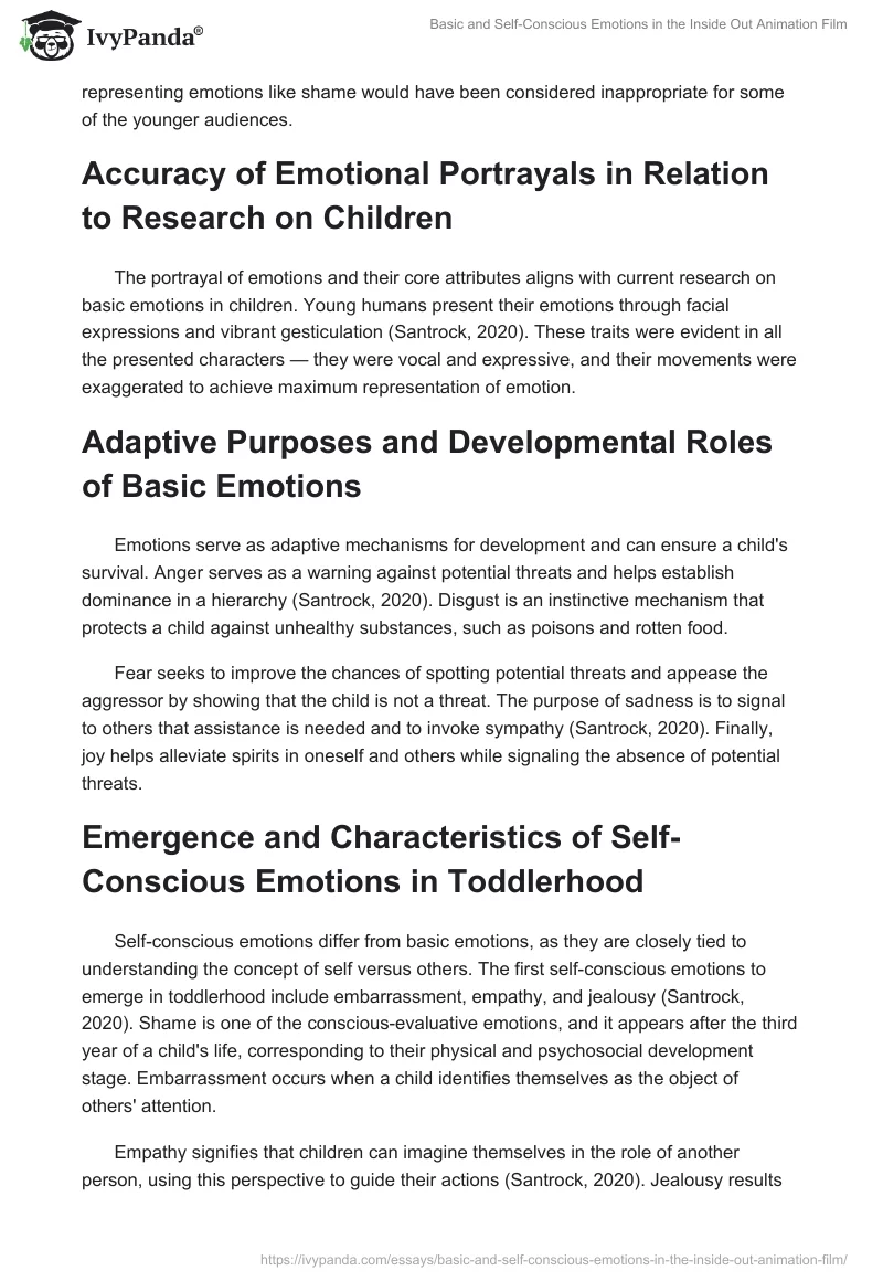 Basic and Self-Conscious Emotions in the Inside Out Animation Film. Page 2