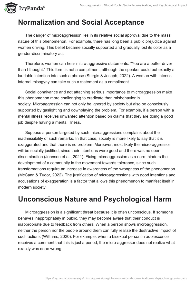 Microaggression: Global Roots, Social Normalization, and Psychological Impact. Page 2