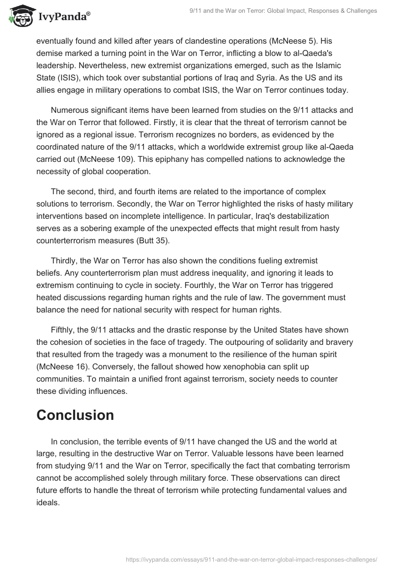 9/11 and the War on Terror: Global Impact, Responses & Challenges. Page 2