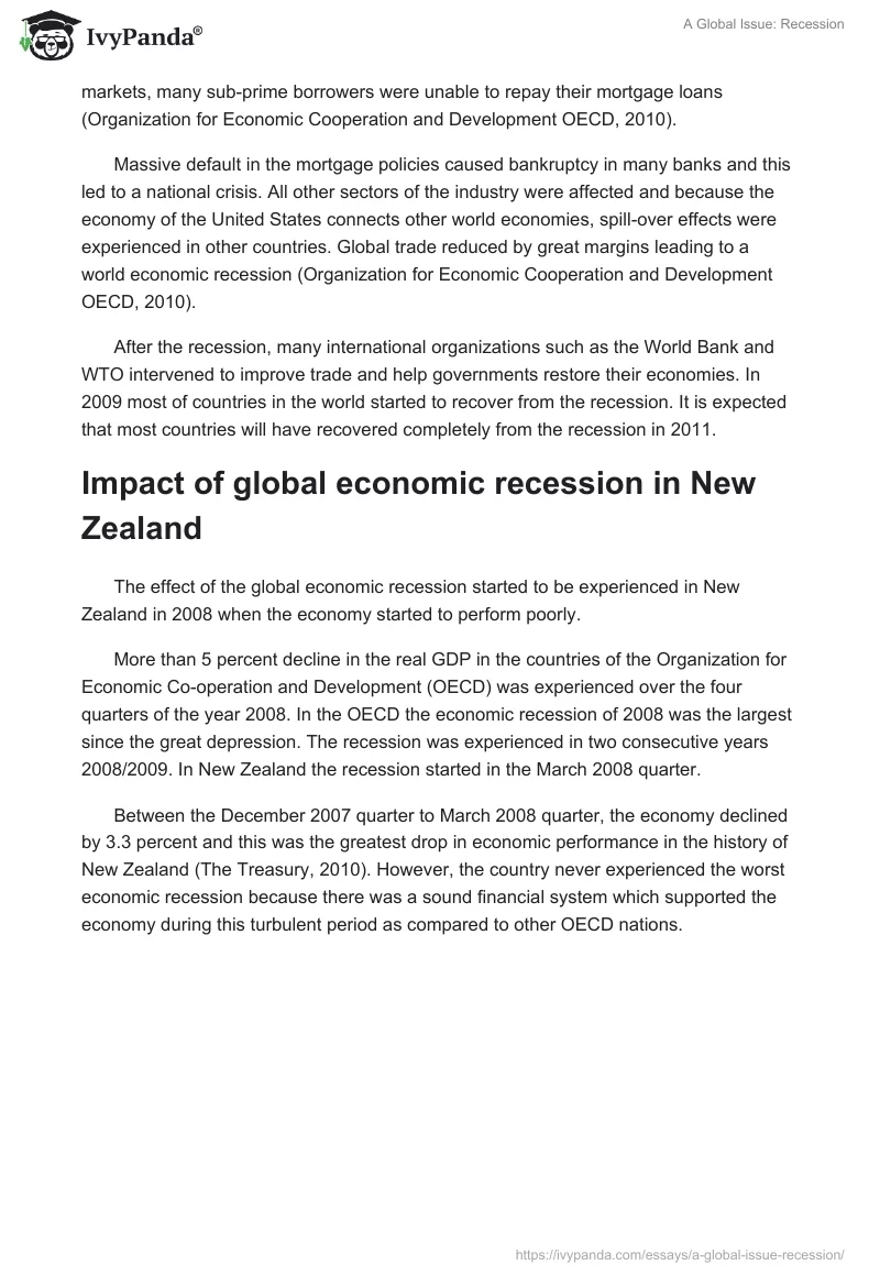 A Global Issue: Recession. Page 2