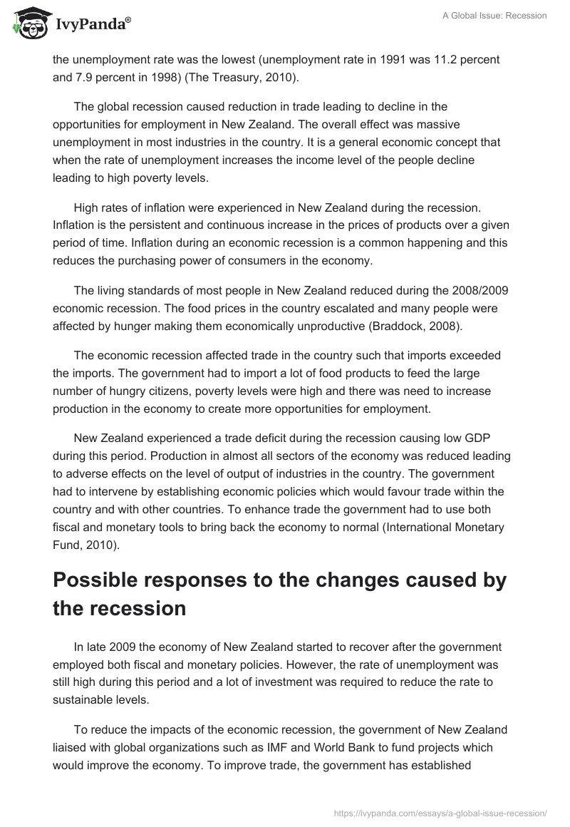 A Global Issue: Recession. Page 4