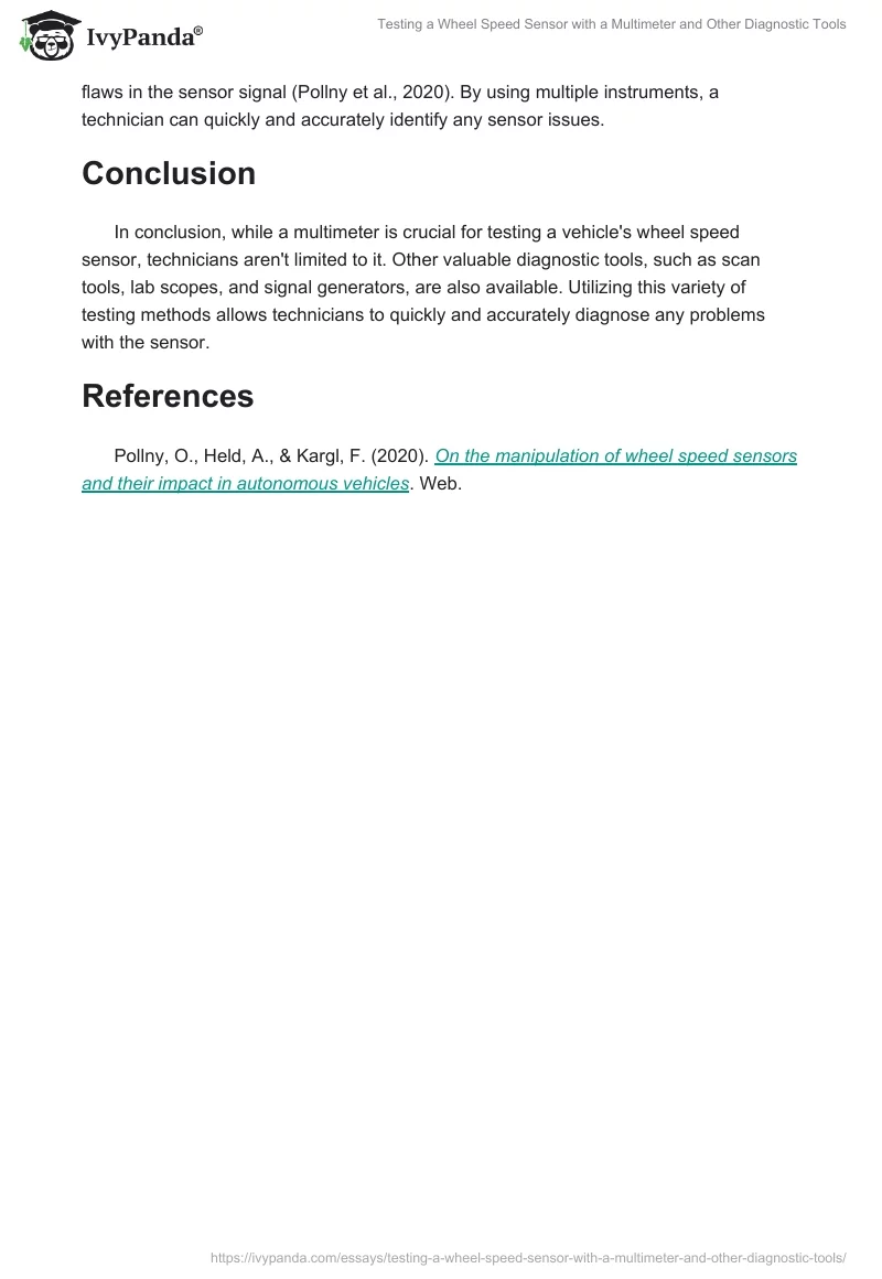 Testing a Wheel Speed Sensor with a Multimeter and Other Diagnostic Tools. Page 2