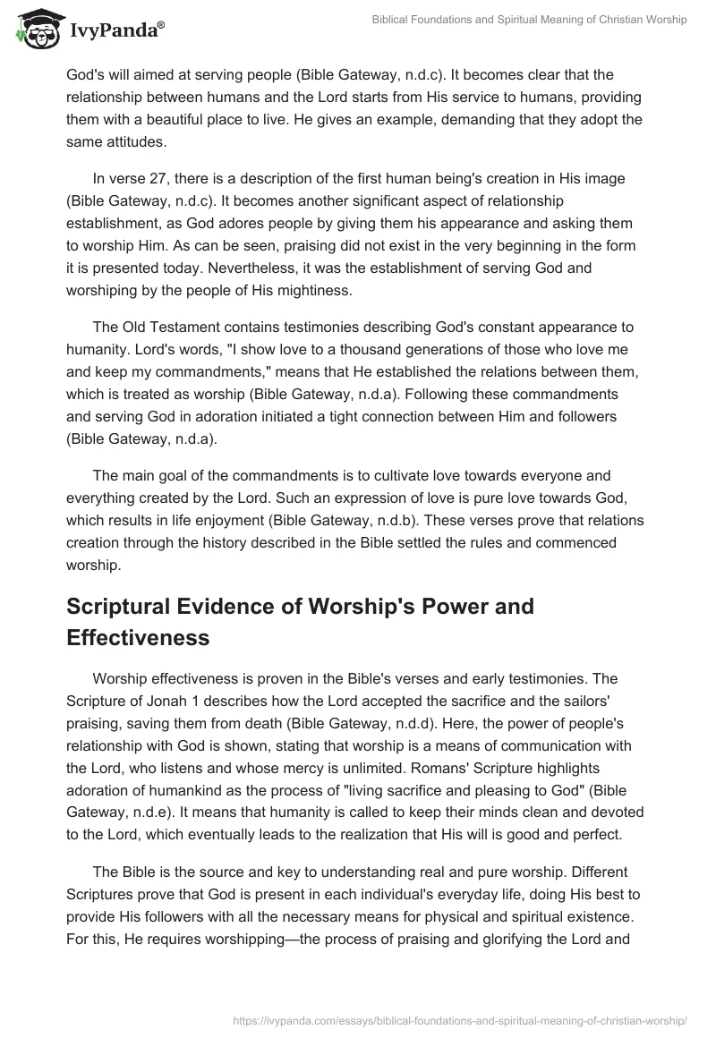 Biblical Foundations and Spiritual Meaning of Christian Worship. Page 2