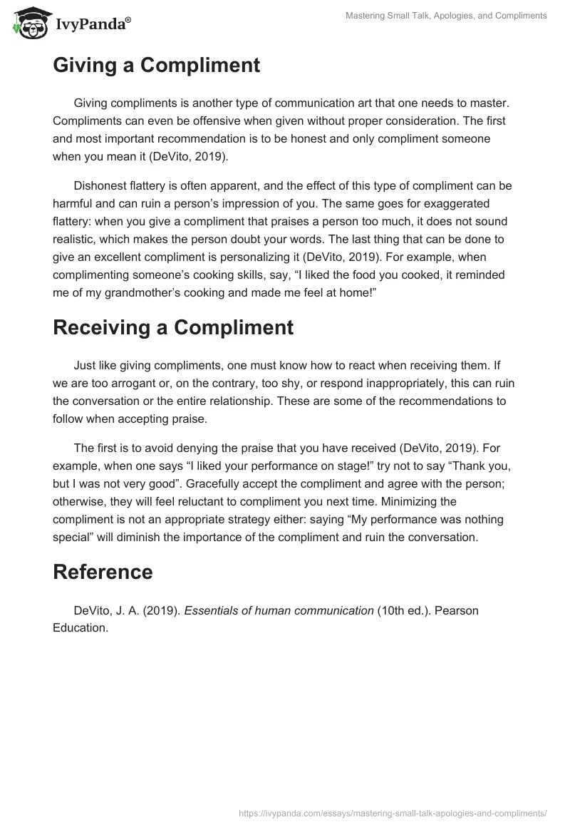 Mastering Small Talk, Apologies, and Compliments. Page 2