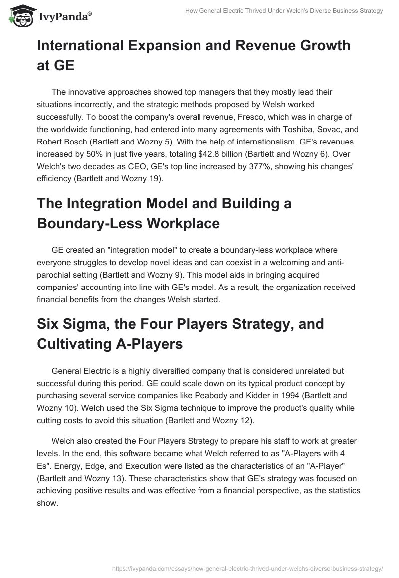 How General Electric Thrived Under Welch's Diverse Business Strategy. Page 2
