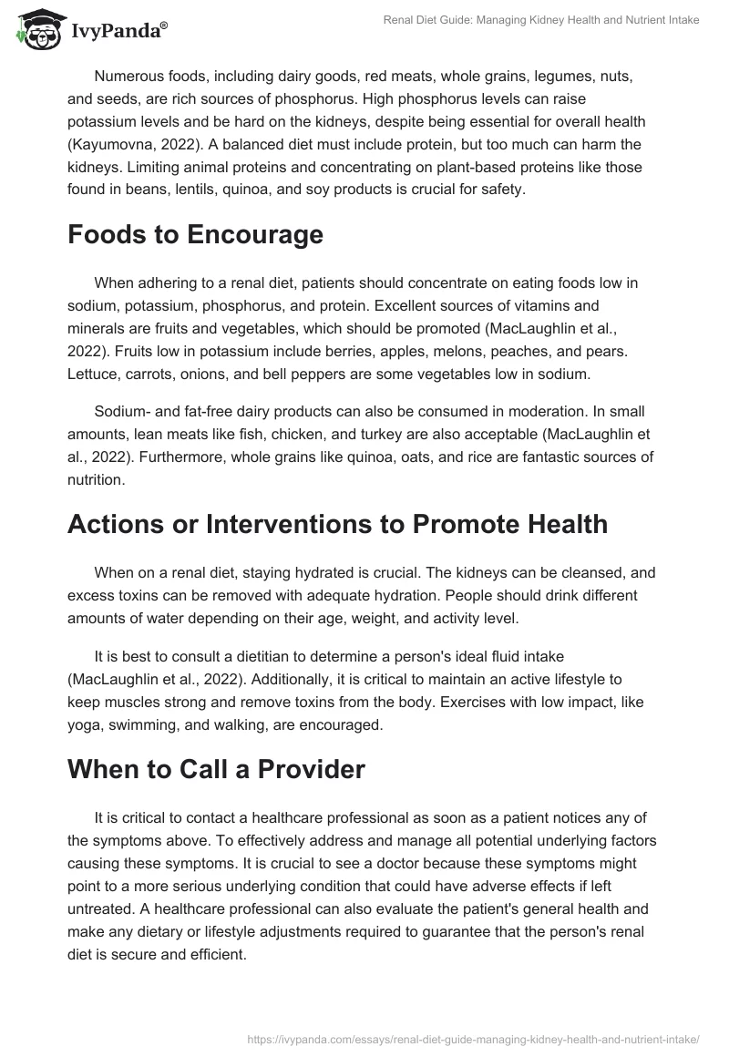Renal Diet Guide: Managing Kidney Health and Nutrient Intake. Page 2