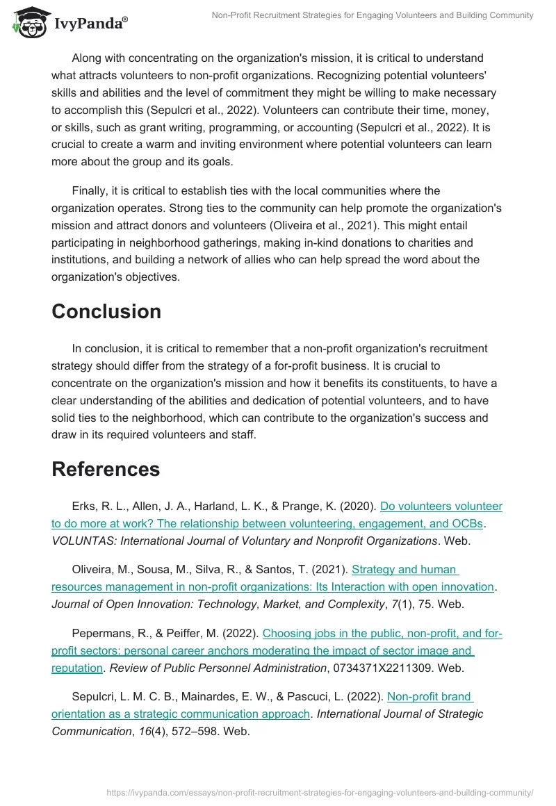 Non-Profit Recruitment Strategies for Engaging Volunteers and Building Community. Page 2