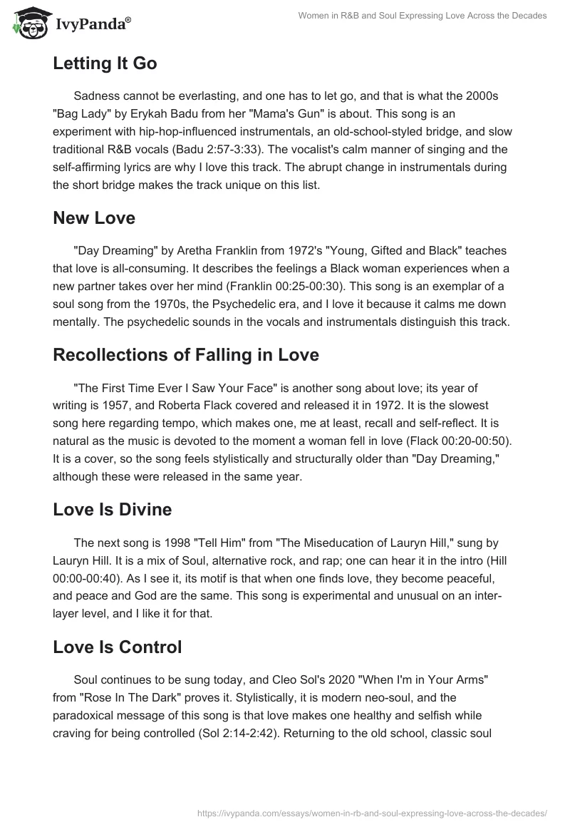 Women in R&B and Soul Expressing Love Across the Decades. Page 2