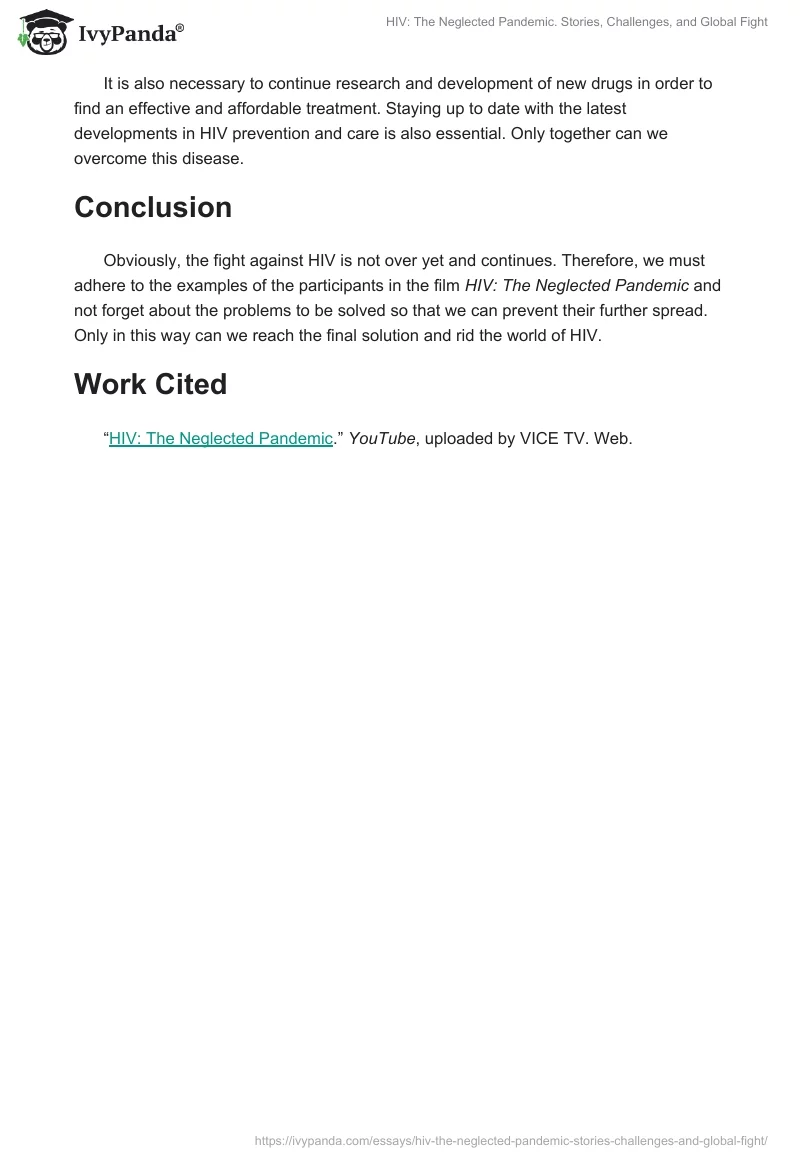 HIV: The Neglected Pandemic. Stories, Challenges, and Global Fight. Page 2