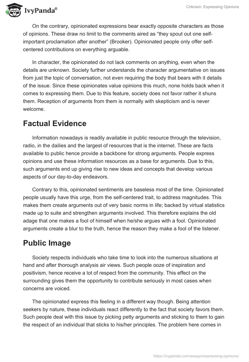 Criticism: Expressing Opinions. Page 2