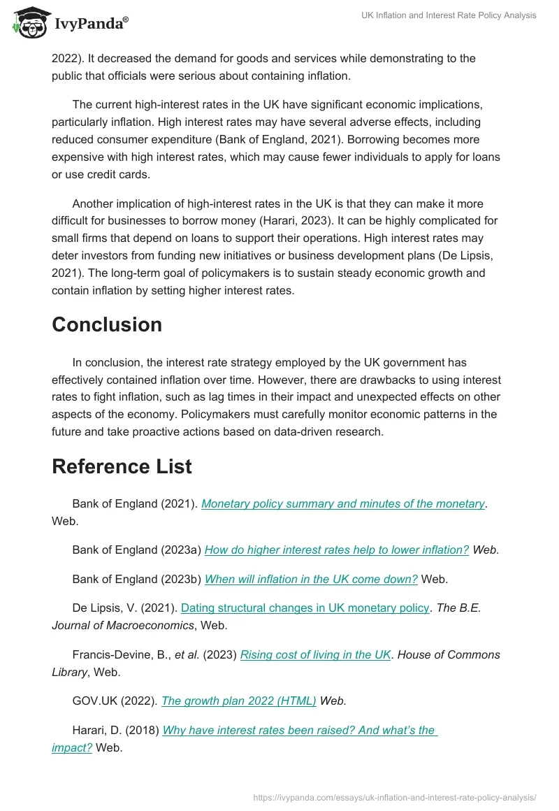 UK Inflation and Interest Rate Policy Analysis. Page 2