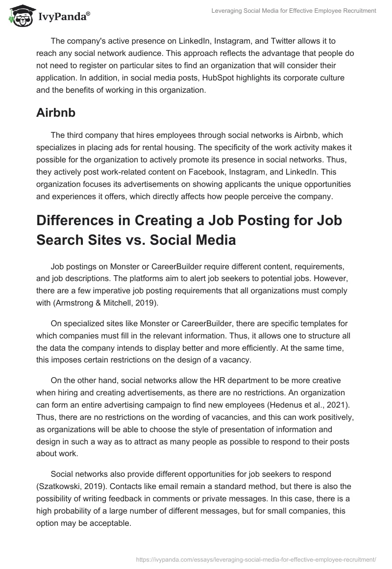 Leveraging Social Media for Effective Employee Recruitment. Page 2