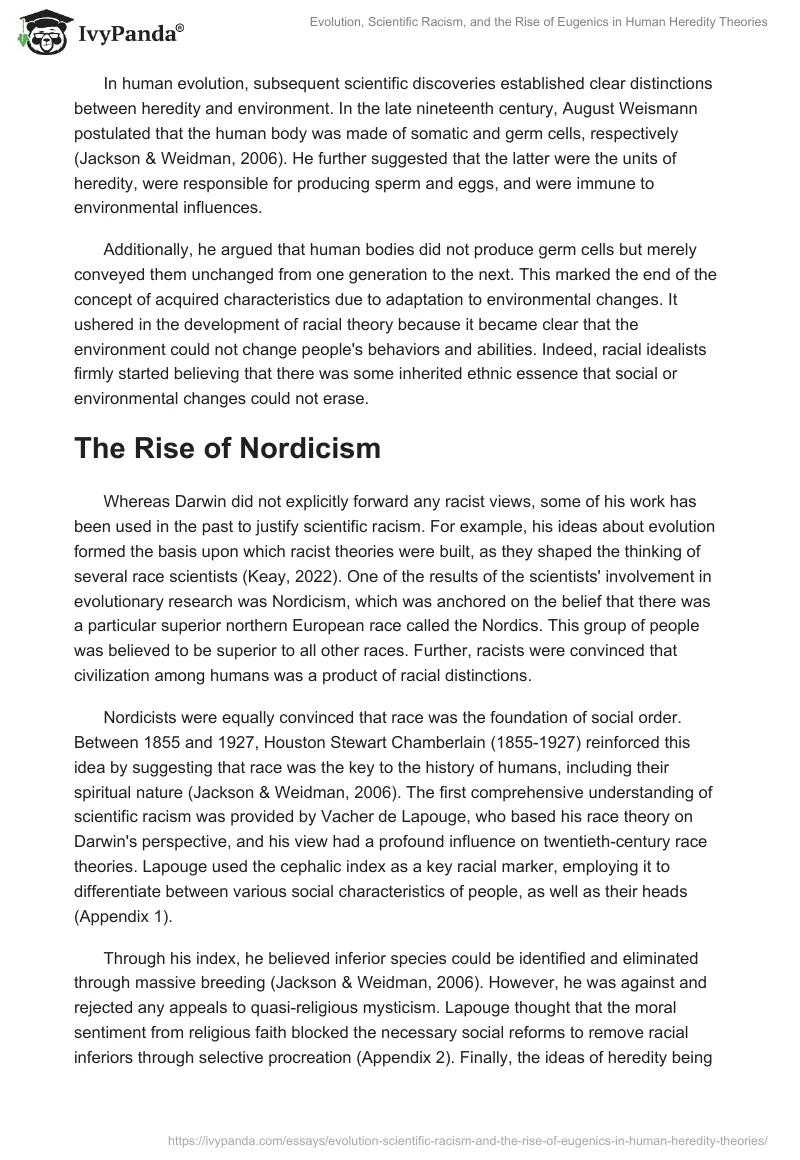Evolution, Scientific Racism, and the Rise of Eugenics in Human Heredity Theories. Page 2